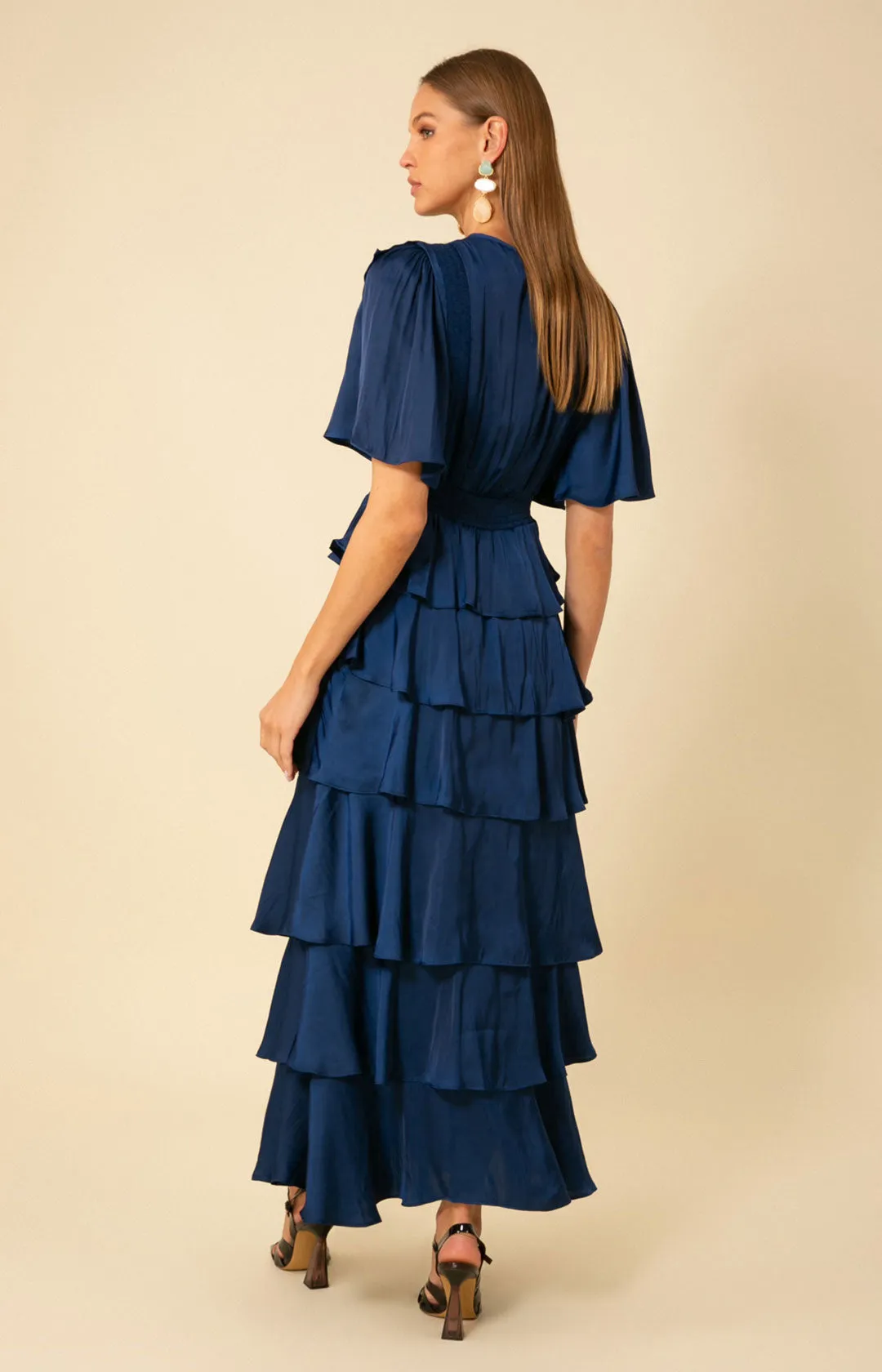 Ainsley Solid Tiered Dress