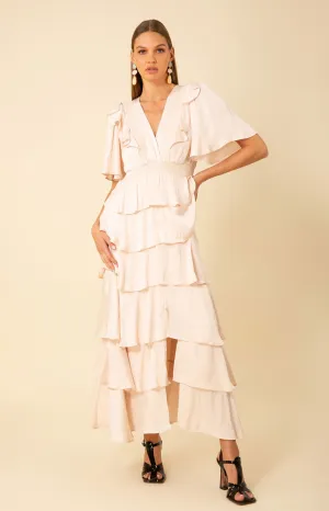 Ainsley Solid Tiered Dress