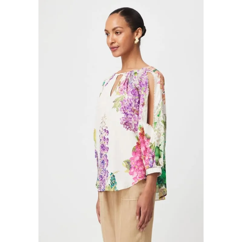 Annabelle Viscose Dobby Blouse | Wisteria Alba