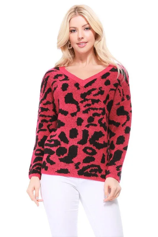 Ashley Leopard Jacquard Sweater