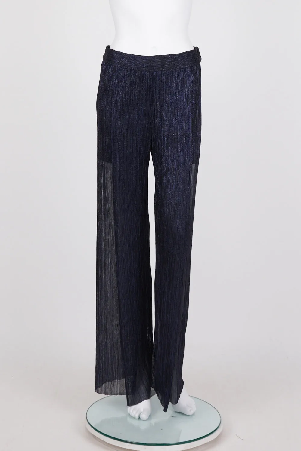 Bec & Bridge Blue And Black Wide Leg Pants 6