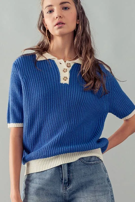 Blue Knit Sweater