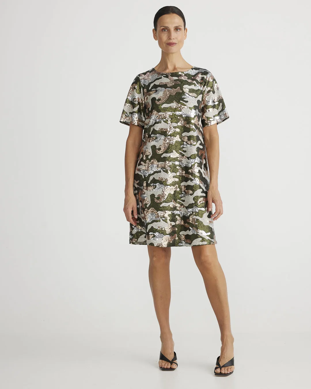 Brave & True Etienne Shift Dress Marble