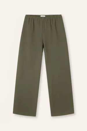 CADY wide-leg pants (Dark green)