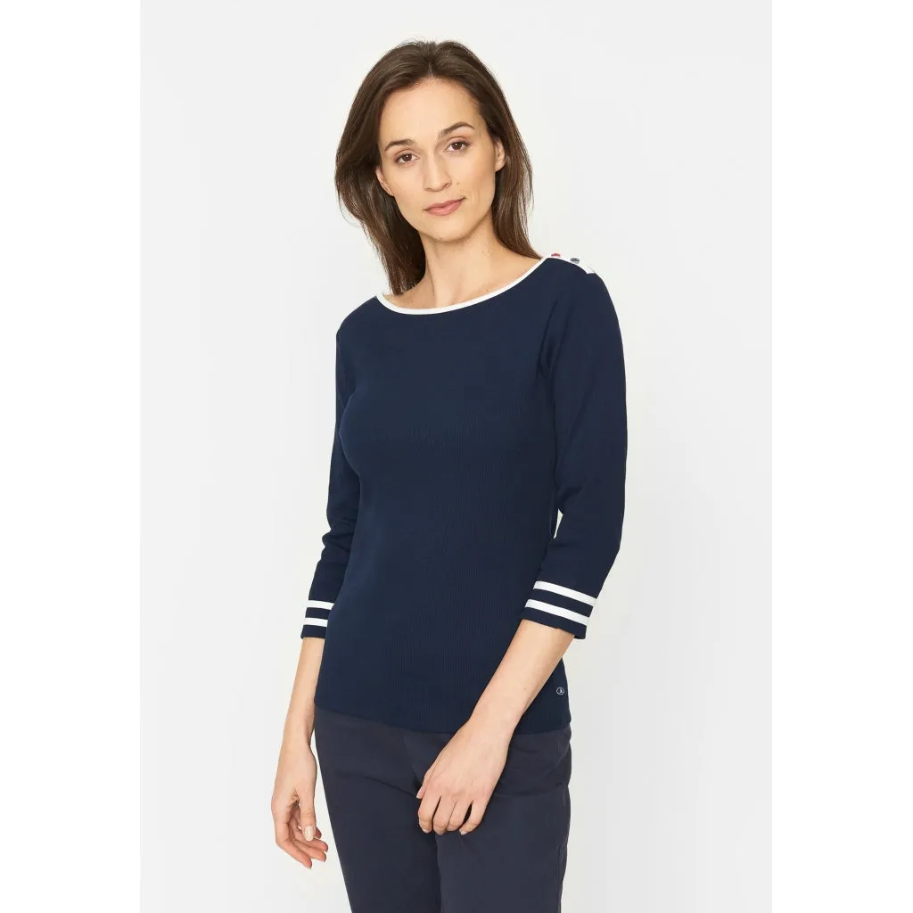 Charlotte Long Sleeve Tee - SR Navy