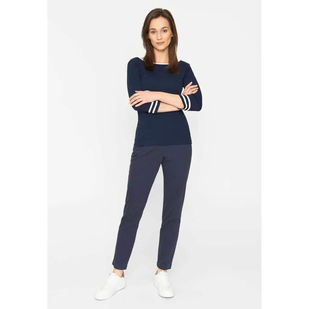 Charlotte Long Sleeve Tee - SR Navy