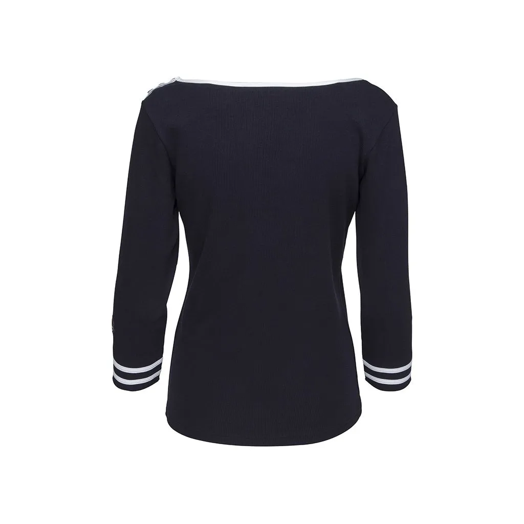 Charlotte Long Sleeve Tee - SR Navy