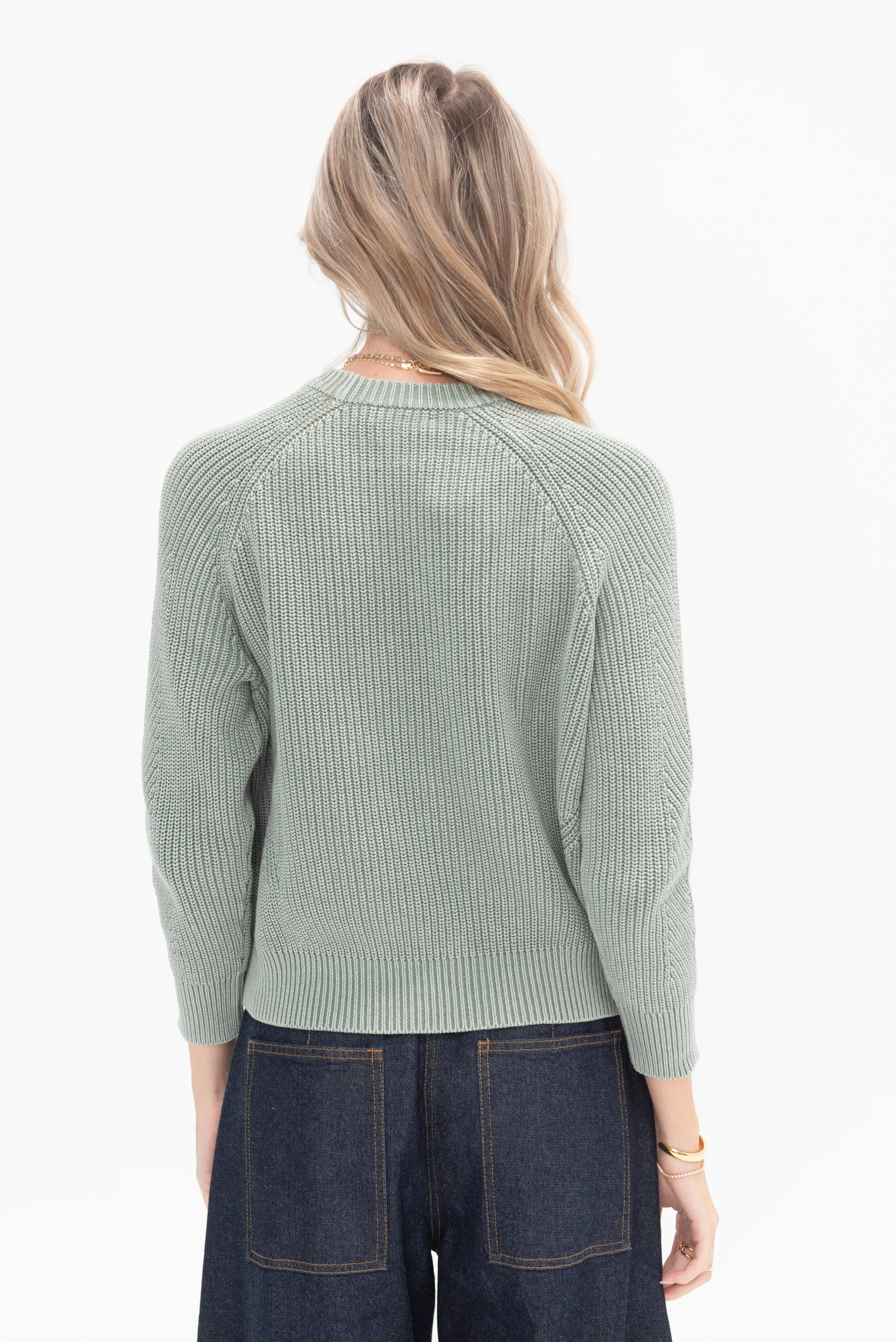 Chelsea Cotton Sweater, Sage