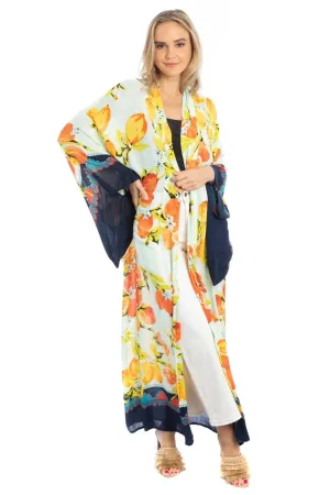 Citrus Print Kimono Long