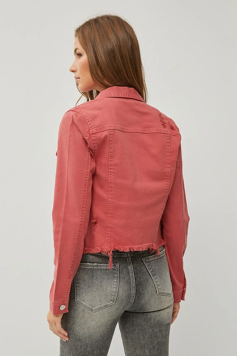 City Sunset Frayed Hem Jacket- 3 Colors!