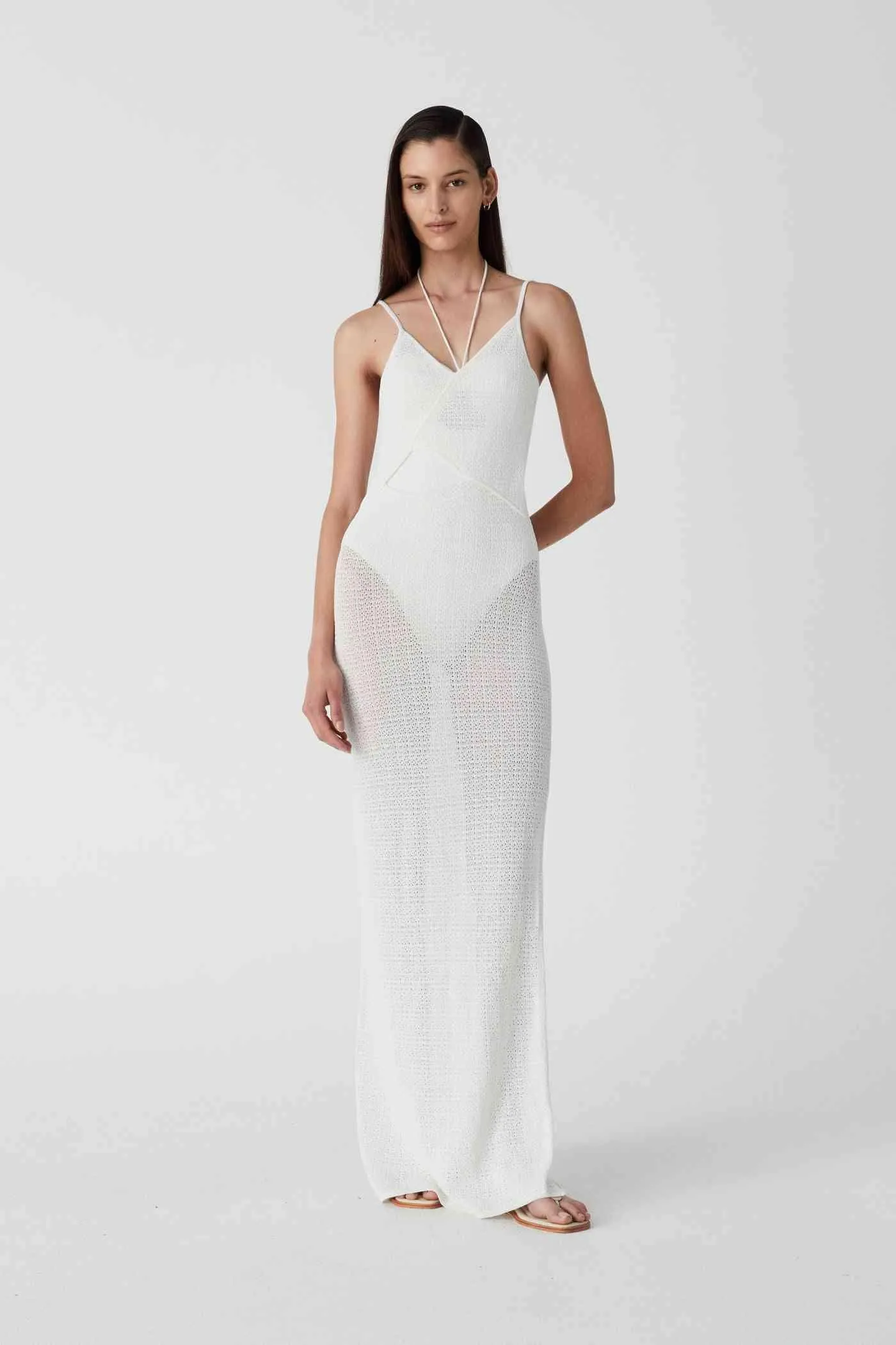 Clemency Pointelle Knit Maxi Dress