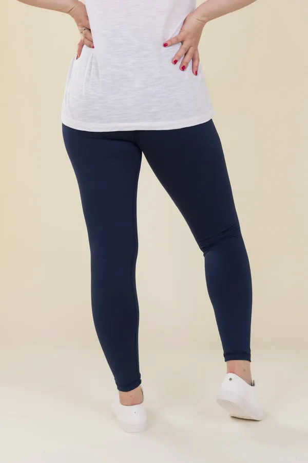 Comfort Max Navy Pocketless Full Leggings