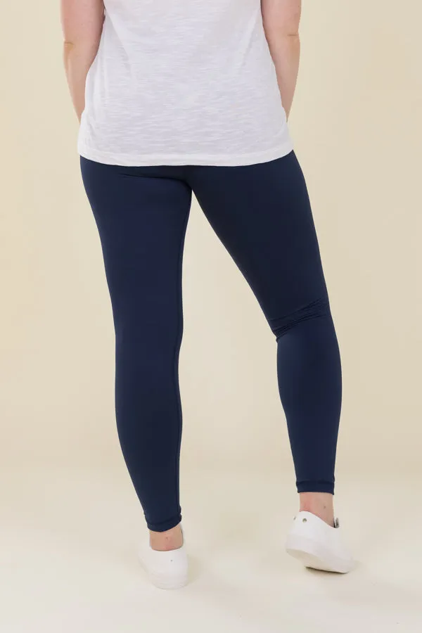 Comfort Max Navy Pocketless Full Leggings