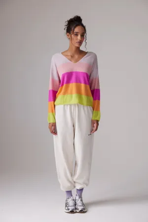 Crush Rainbow Penny V Neck Sweater