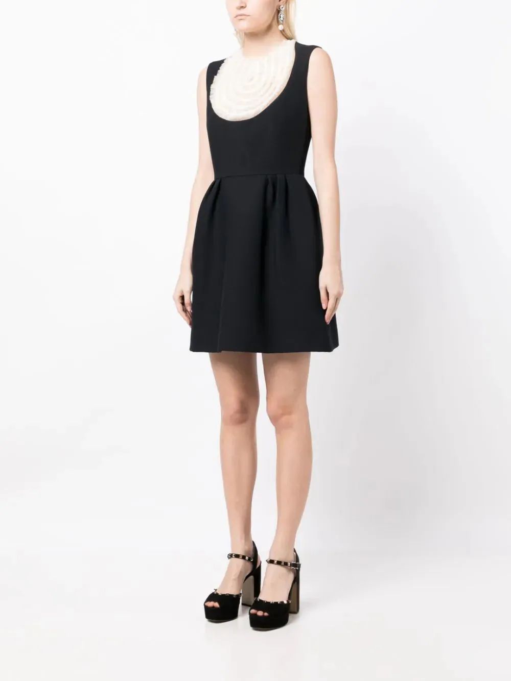 Dior Bib-collar Sleeveless Minidress