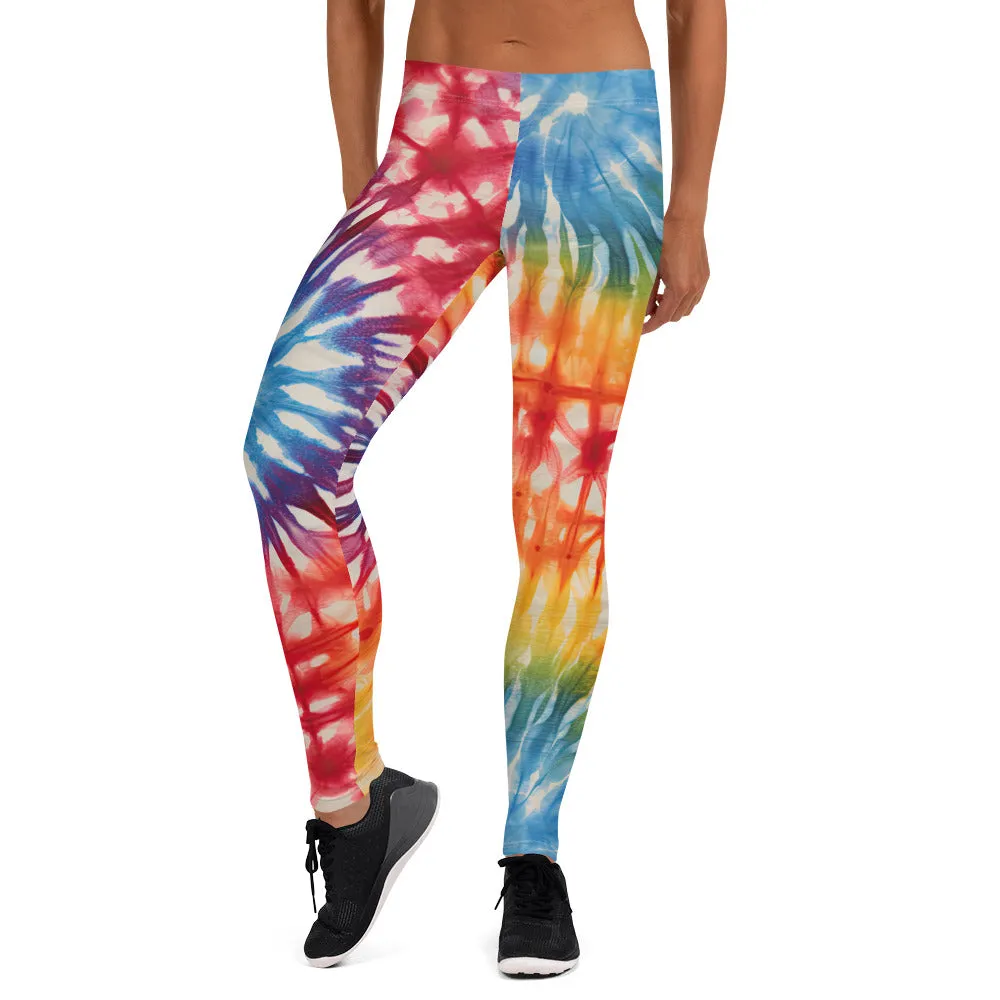 Electric Rainbow Tie Dye Leggings