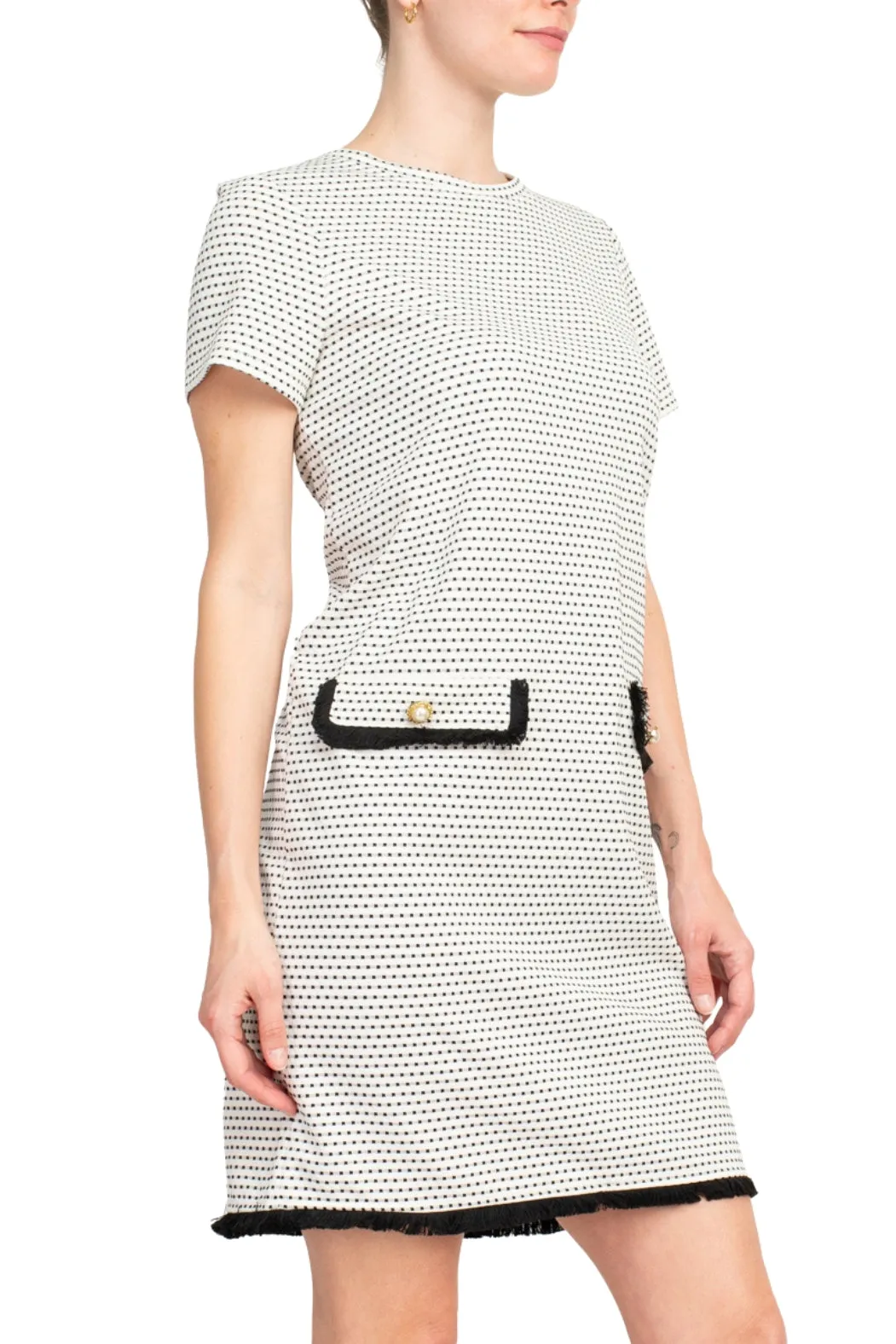 Emma & MIchele Pocket Stretch Crew Neck Shift Dress