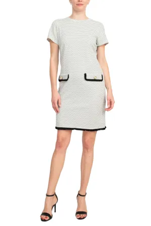 Emma & MIchele Pocket Stretch Crew Neck Shift Dress