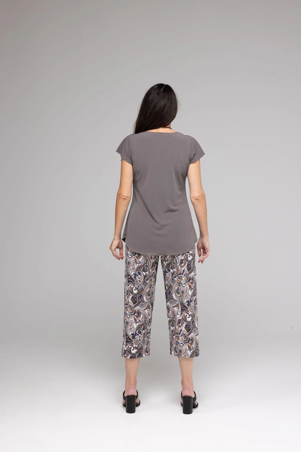 Fever Print 3/4 Jersey Palazzo Pants