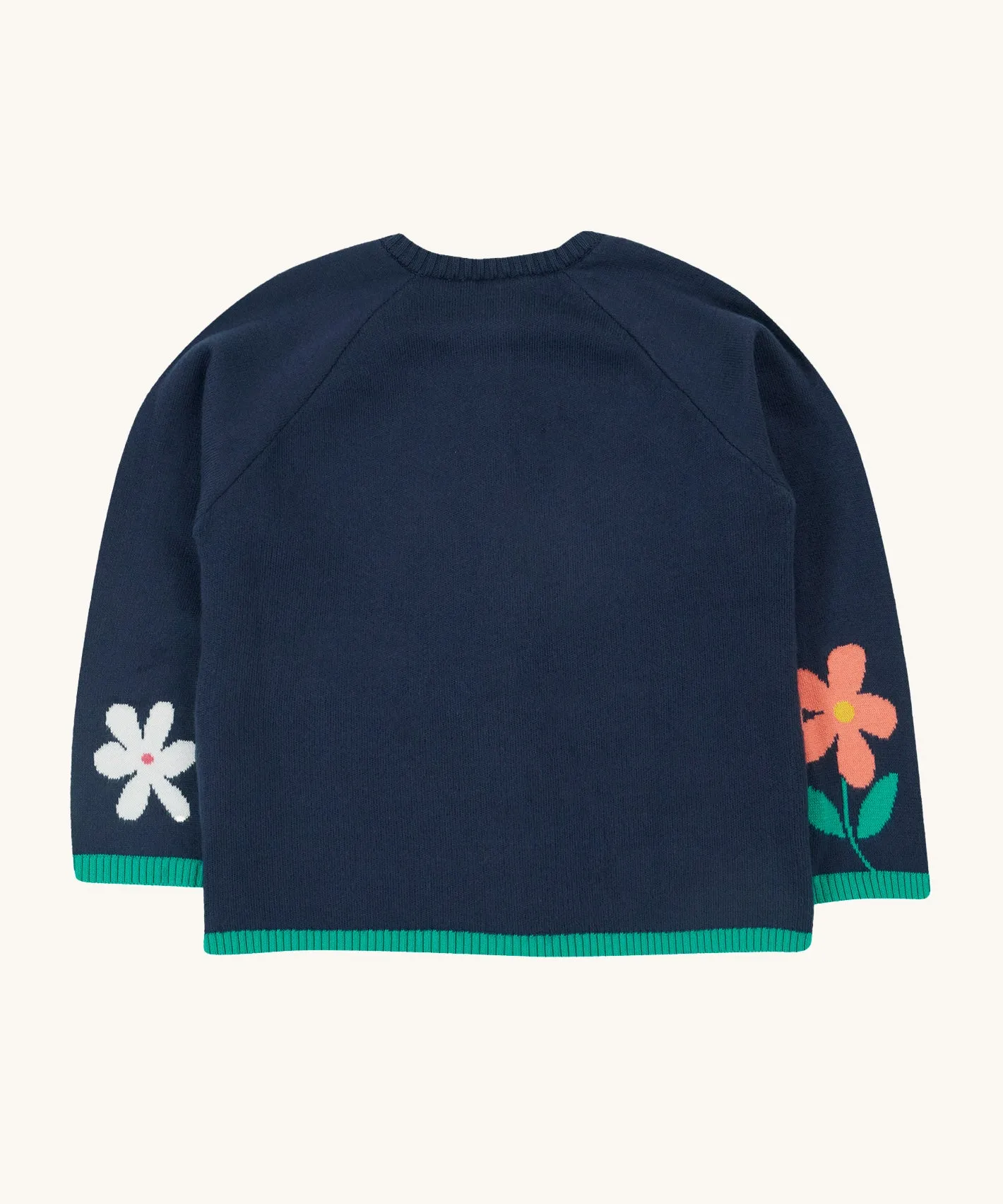 Frugi Reva Knitted Cardigan - Navy Blue/Cat