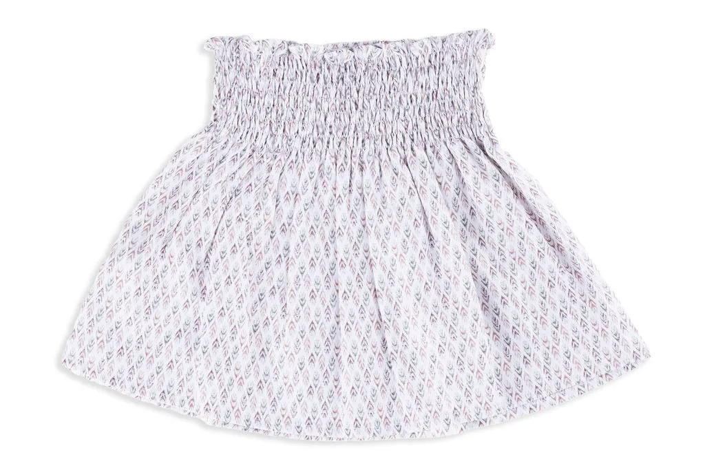 Geometrics Fall Smocked Skirt