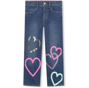 Girls Heart Denim Jeans