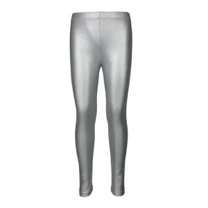 GIRLS SILVER METALLIZED LEGGINGS