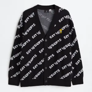 H&M x The Simpsons Oversized Fit Jacquard-knit Cardigan, black