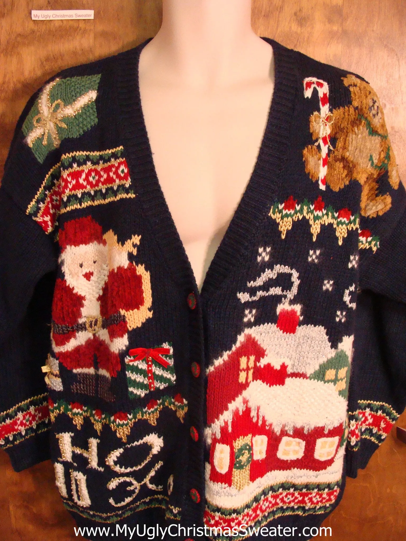 HoHo Santa 80s Ugly Christmas Sweater