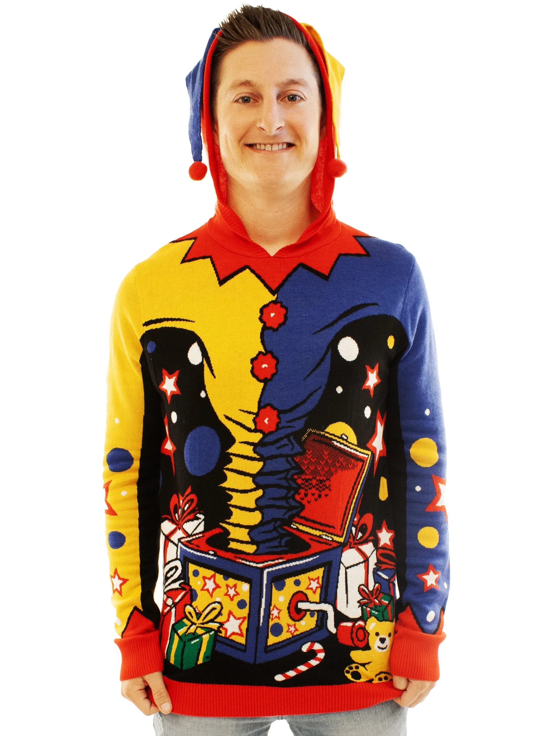 Jack in the Box Hoodie | Ugly Christmas Sweater For Men & Women | Unisex Sizing