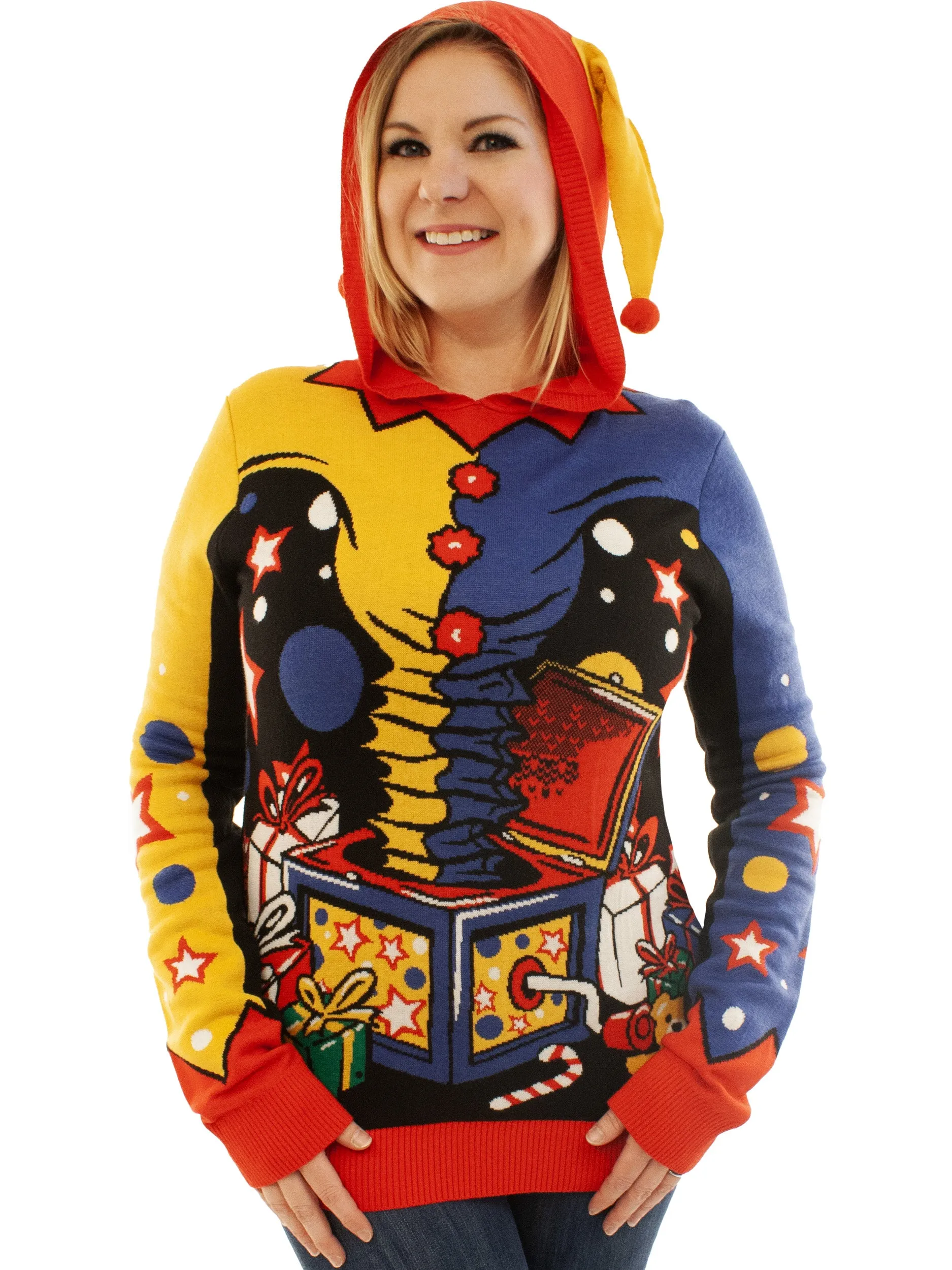 Jack in the Box Hoodie | Ugly Christmas Sweater For Men & Women | Unisex Sizing