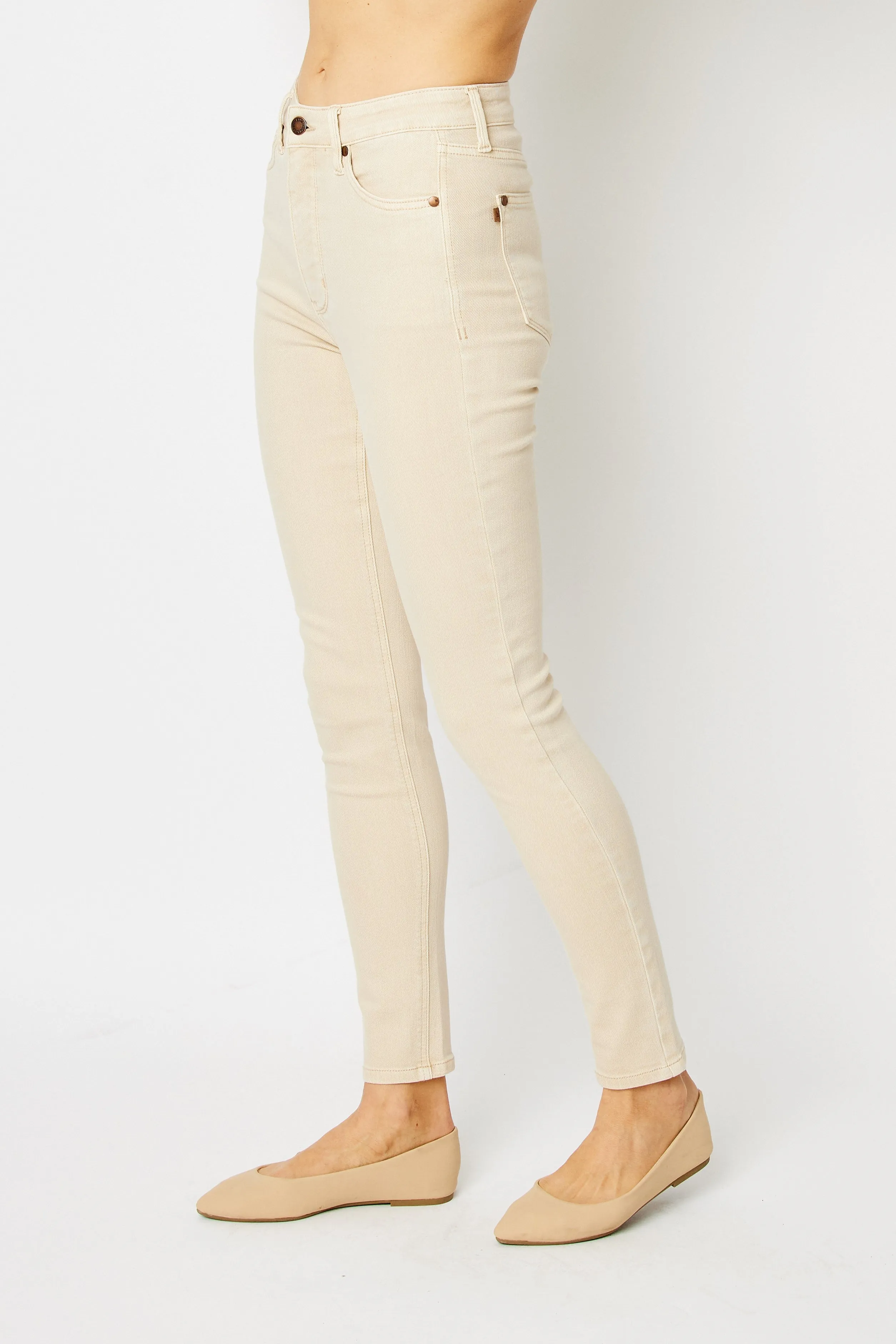 Judy Blue High Waisted Garment Dyed Tummy Control Skinny Jeans