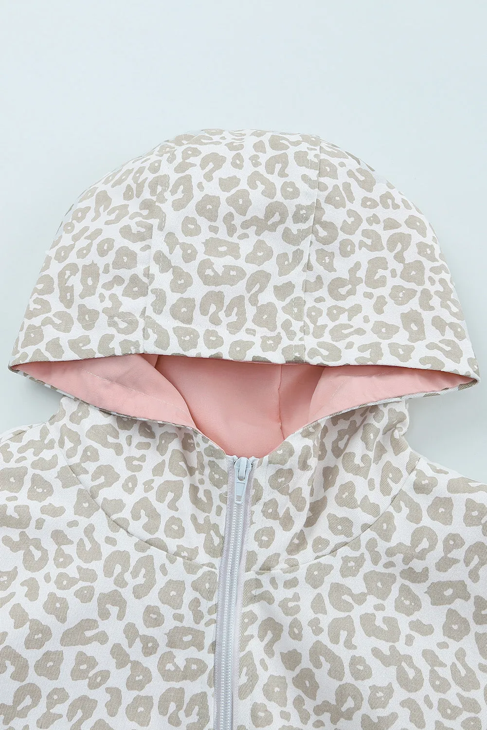 Leopard Full Zip Hooded Jacket