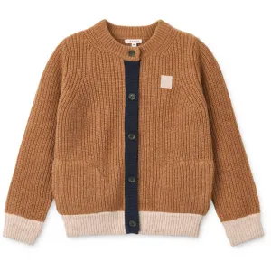 LieWood Golden Caramel Melange Tiago Knit Cardigan