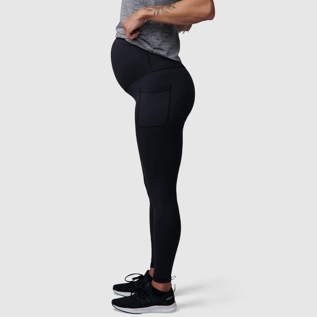 Maternity Leggings w/ Pockets (Black)