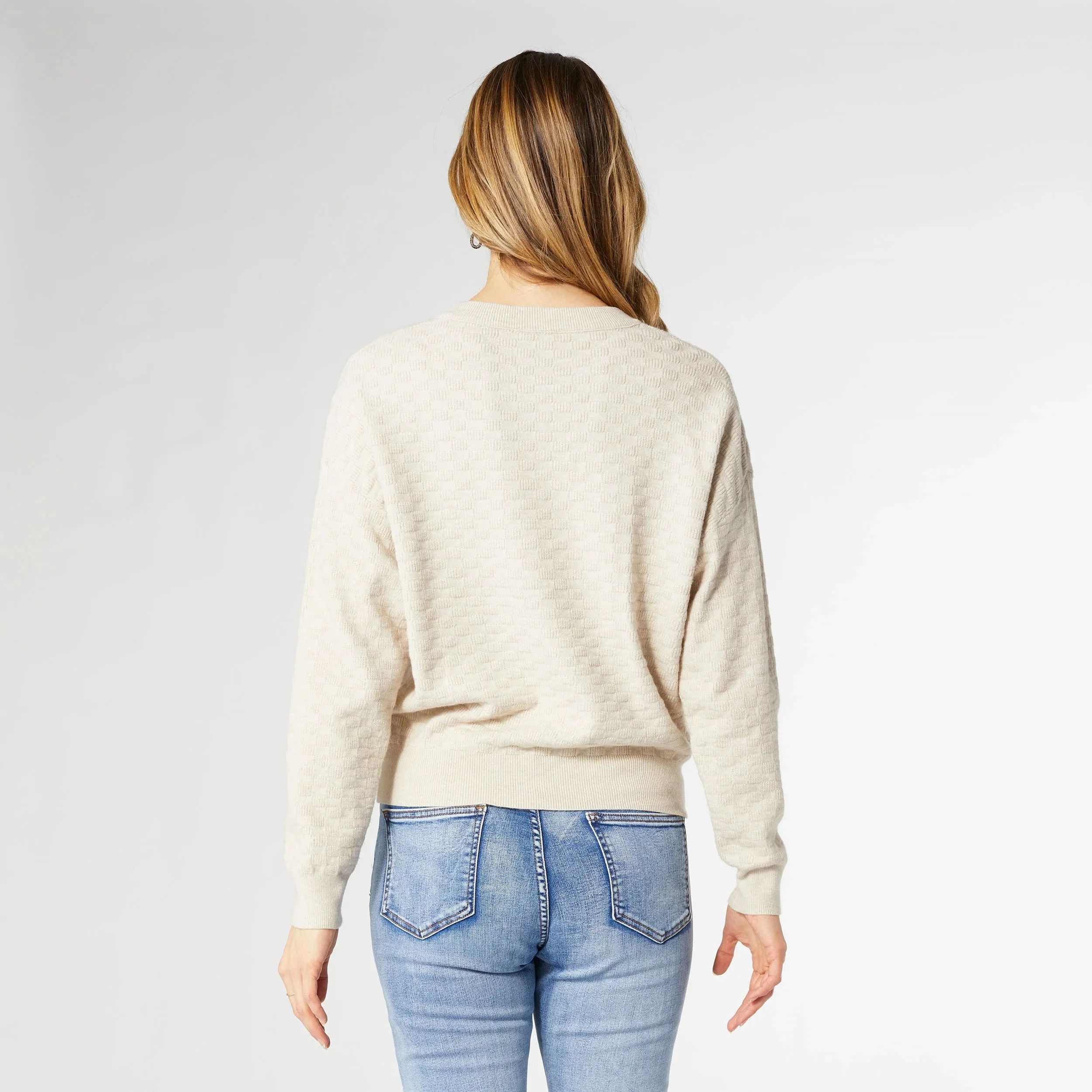 Melanie V-Neck Sweater - Oatmeal