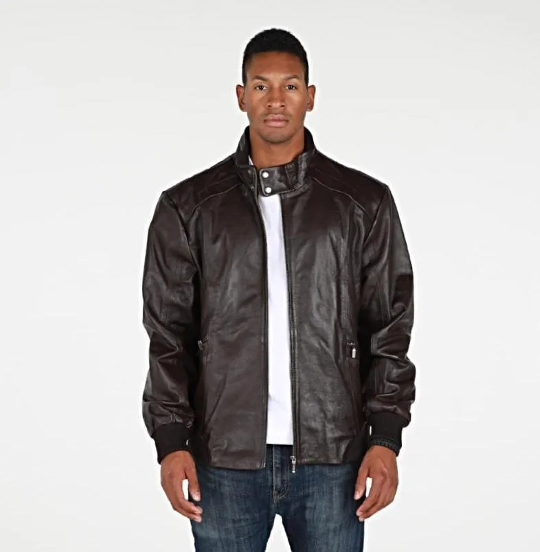 Mens Calypso Bomber Leather Jacket