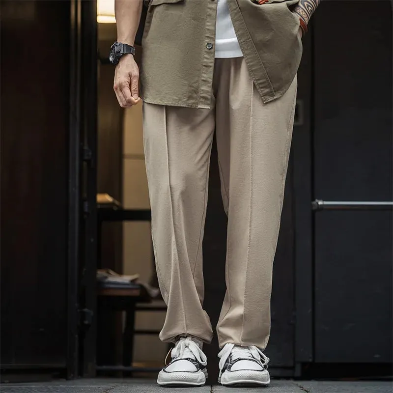 Men's Casual Functional Leggings Straight Tapered Pants