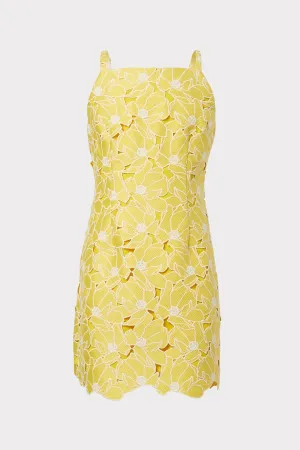 Milly Minis Maria Tropical Lily Embroidered Dress