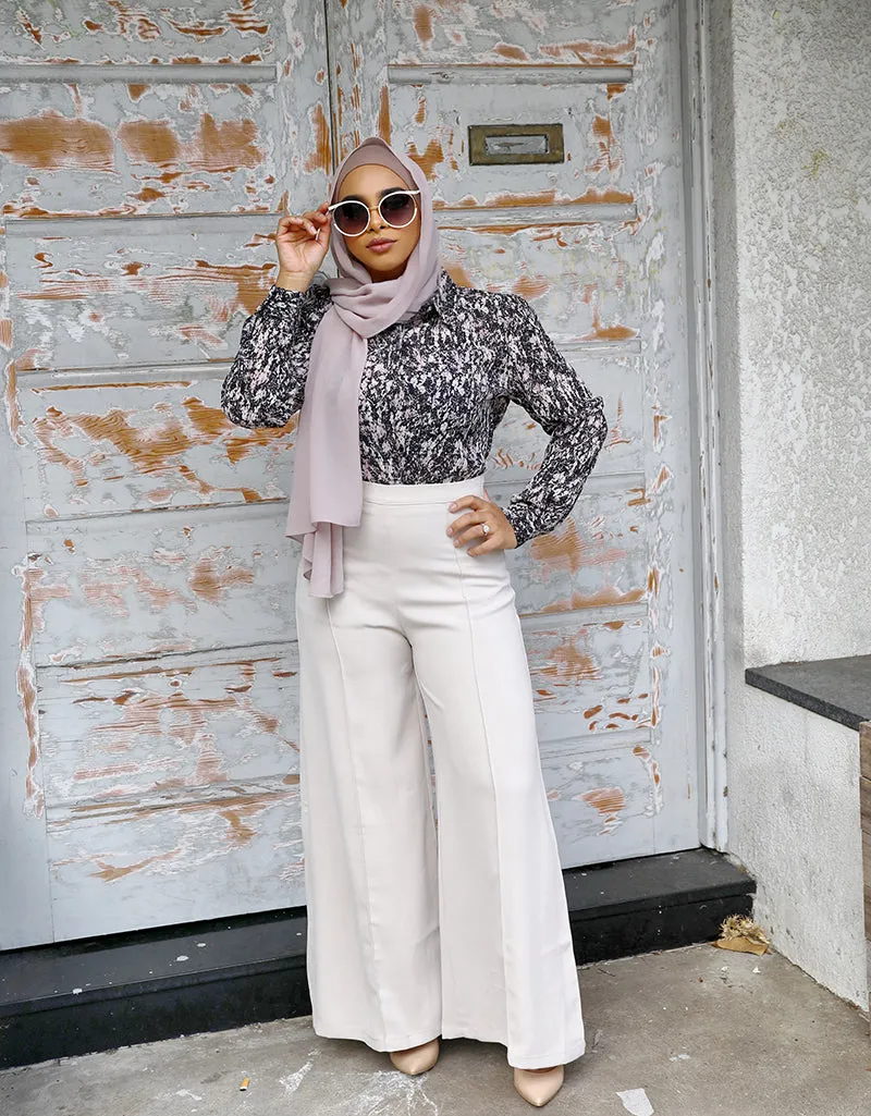 Pin Tunk Wide Leg Pants