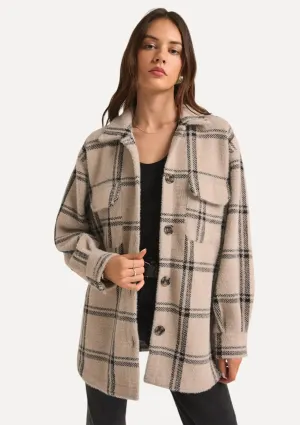 Plaid Tucker Jacket - Crystal Gray