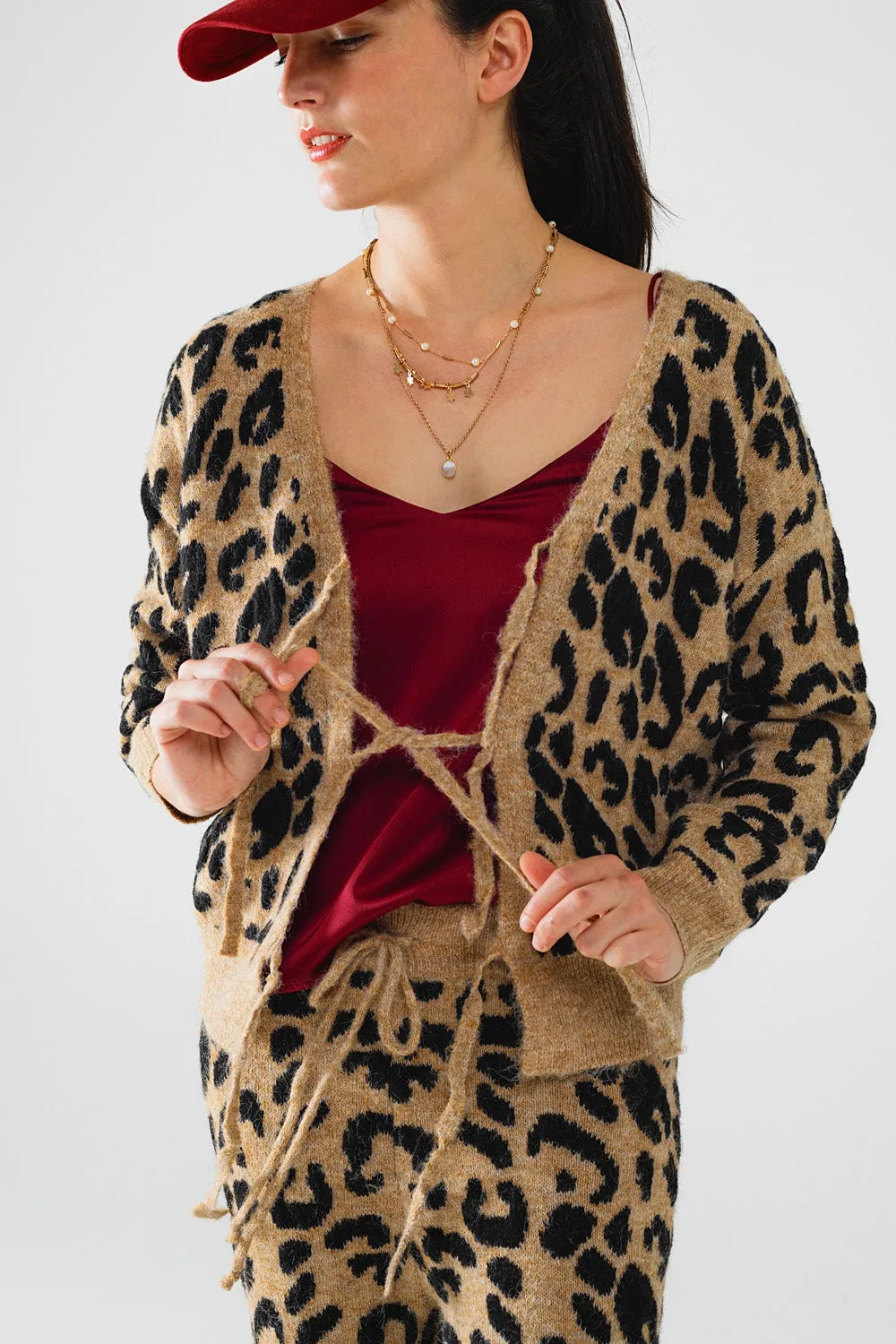 Q2 Leopard Print Cardigan