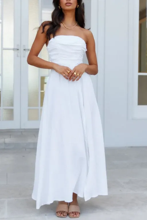 Ruched Off-Shoulder Maxi Dress  *Online Only*