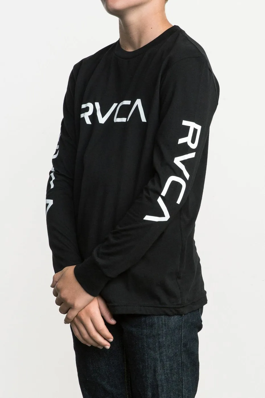 RVCA Big RVCA Long Sleeve Boys T-Shirt - Black