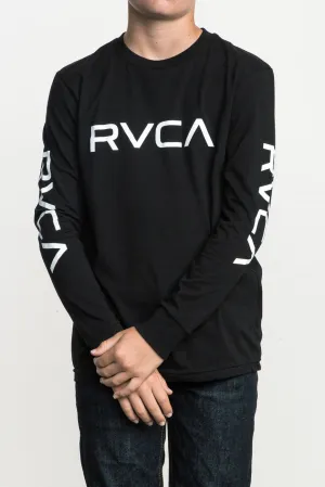 RVCA Big RVCA Long Sleeve Boys T-Shirt - Black