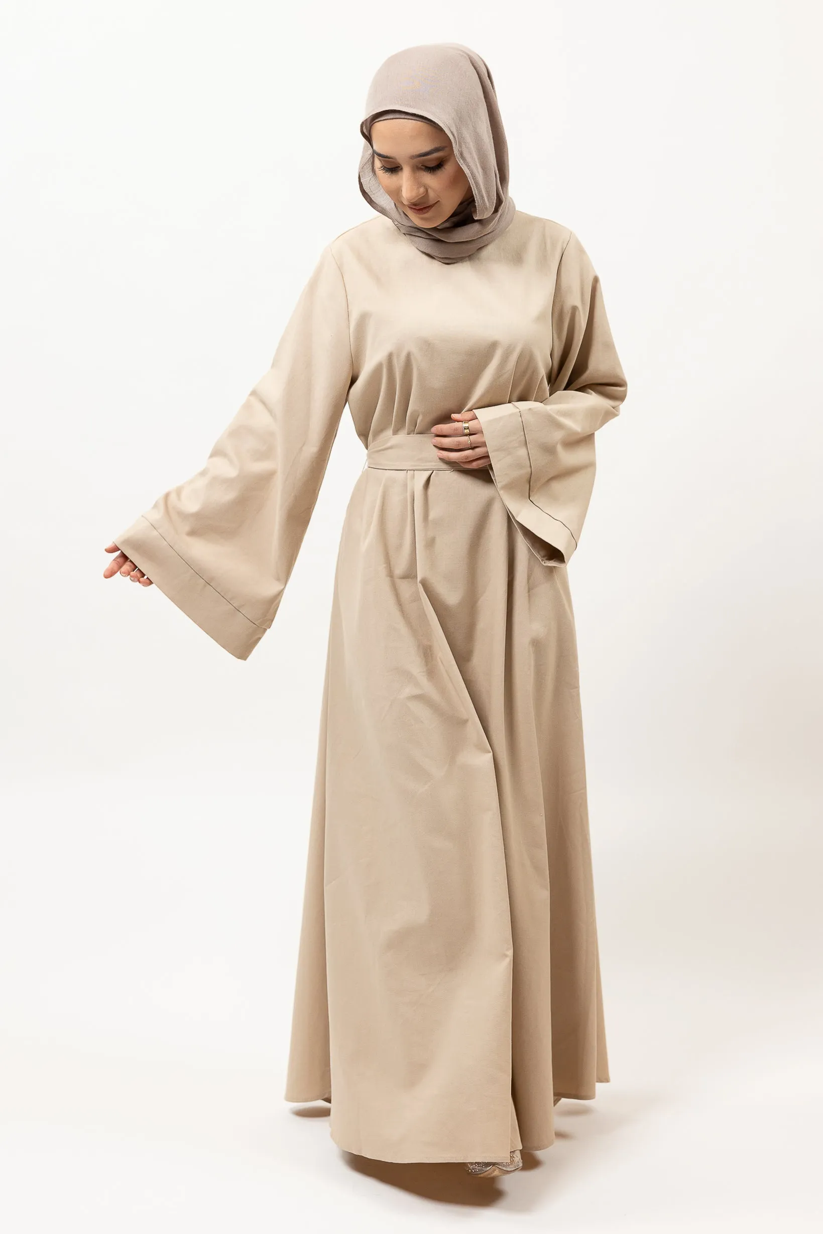 Salma Open Sleeve Linen Dress