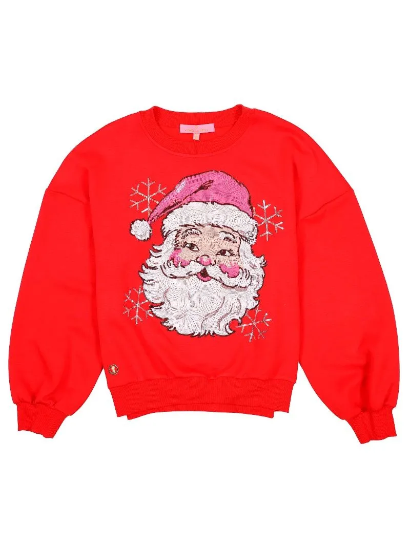 Santa Sequin Crewneck Sweatshirt by Simply Southern