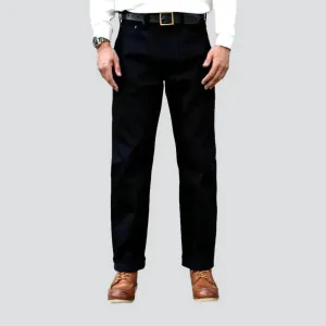 Selvedge men's monochrome jeans