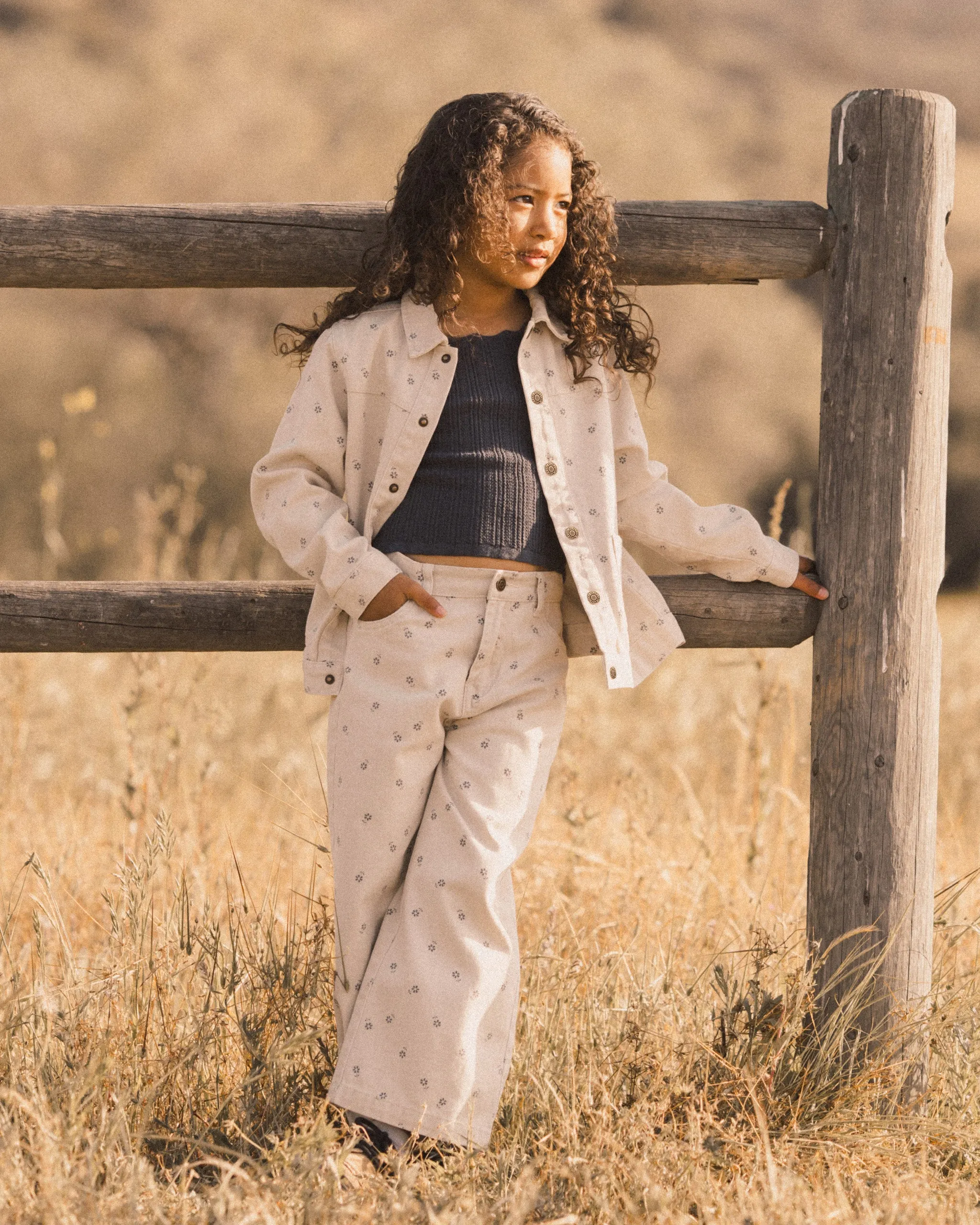 The Straight Leg Pant by Rylee   Cru - Blue Daisy - KIDS