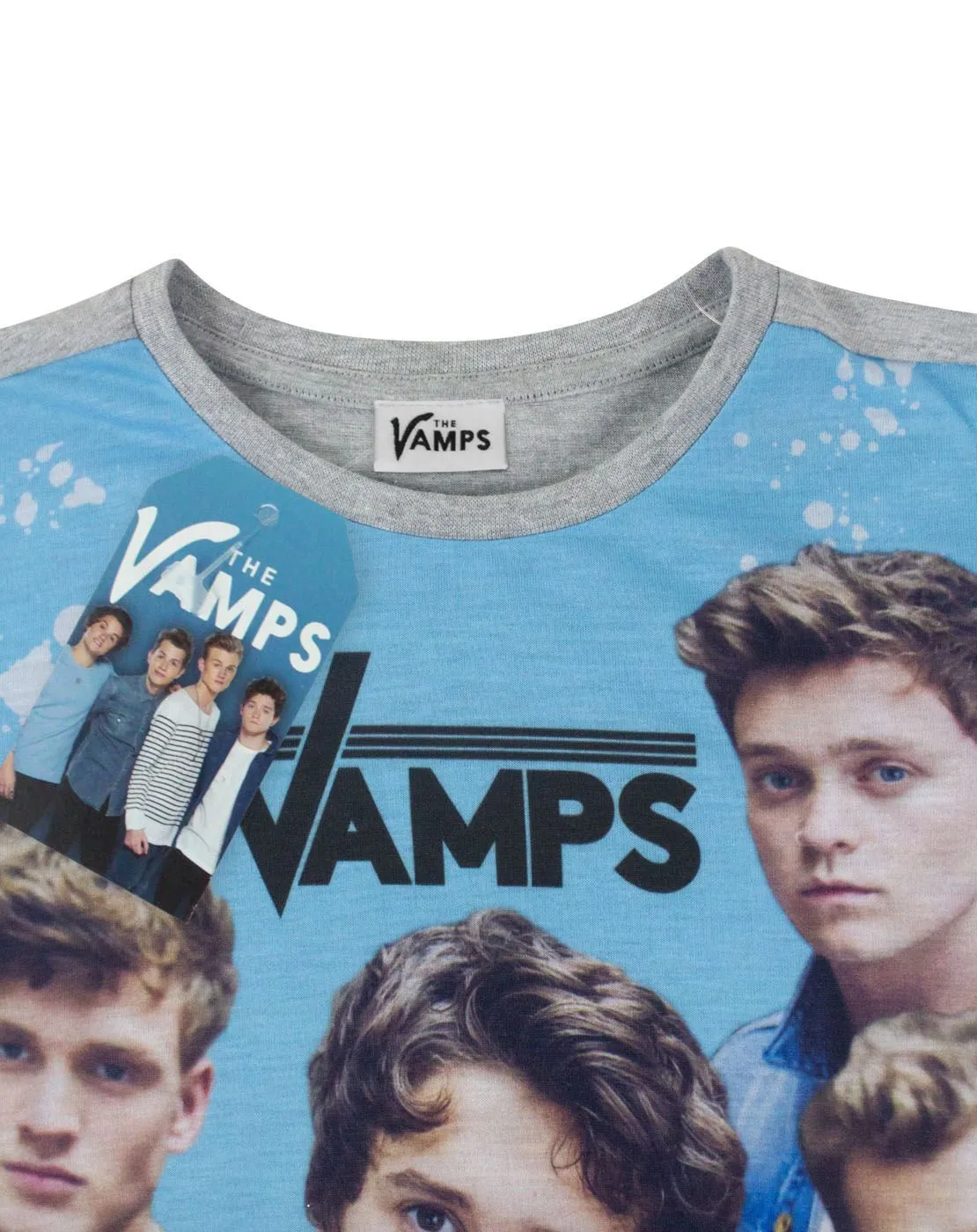 The Vamps Band Sublimation Girl's Blue and Grey Pyjamas